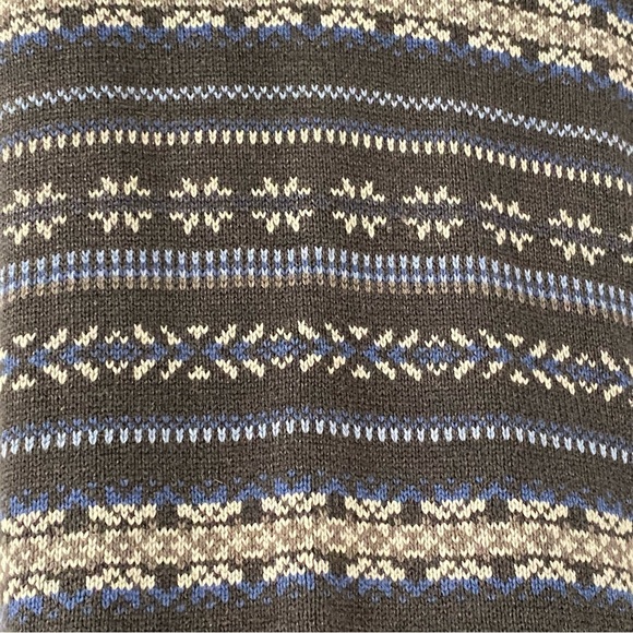 Men’s Vintage Croft & Barrow Holiday Christmas Snowflake Zip Sweater - Picture 5 of 9